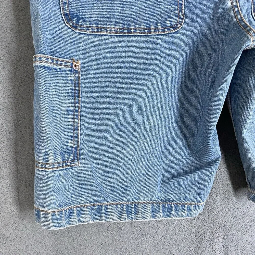 Route 66 Men's Carpenter Denim Shorts Blue Light Wash Hammer Loop Size 36